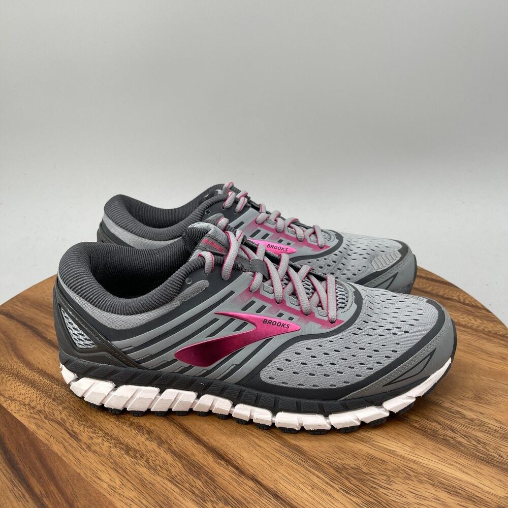 Brooks Ariel 18 Shoes Womens Size 8.5 Gray Running Comfort Walking Sneakers Gym